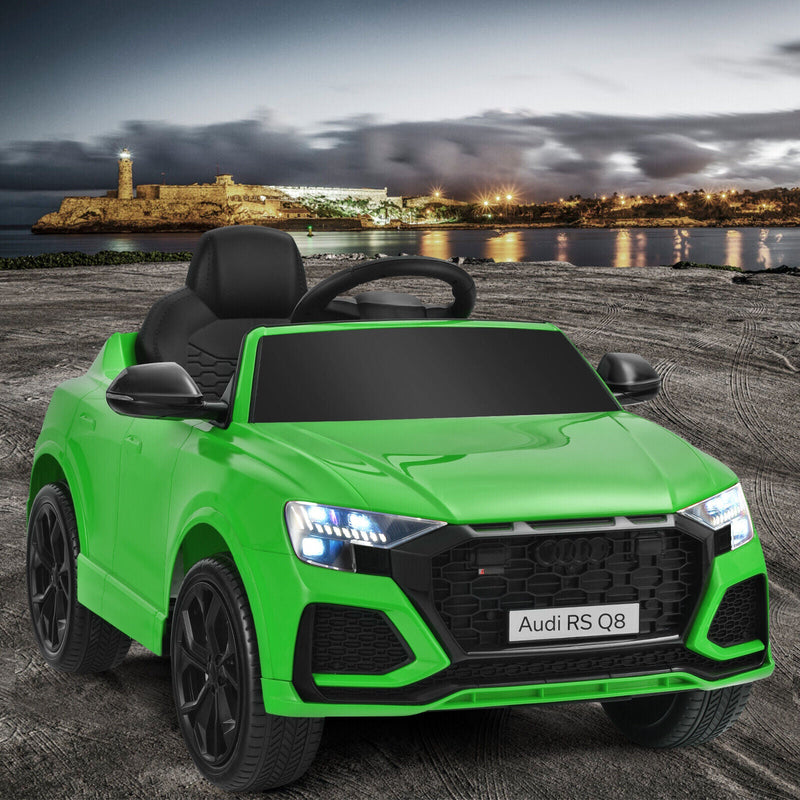 Load image into Gallery viewer, Licensed Audi RS Q8 12V Ride-On Car for Kids with Remote Control, Lights, and Music in Green
