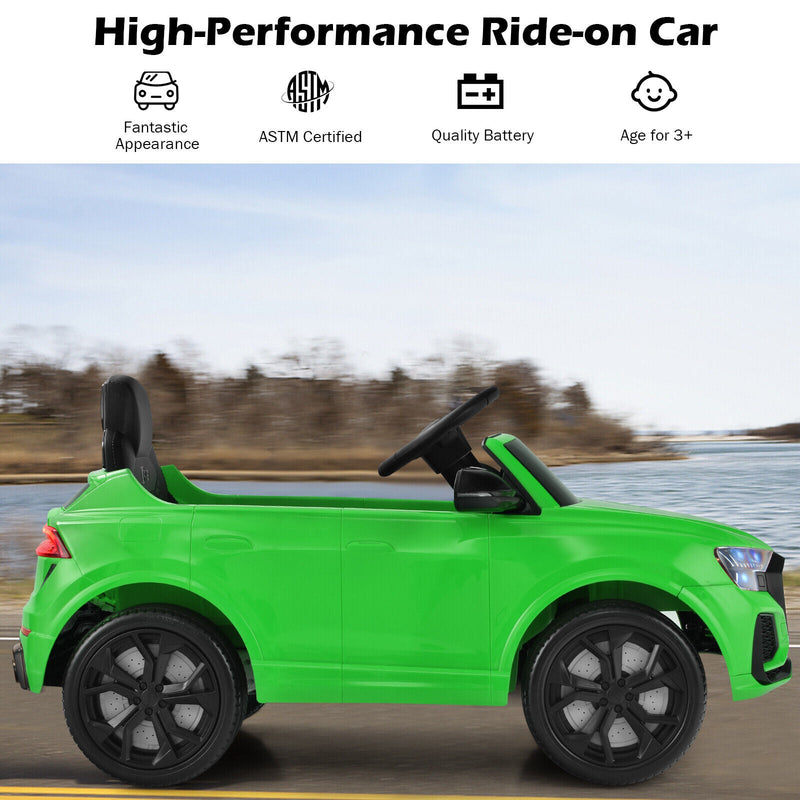 Load image into Gallery viewer, Licensed Audi RS Q8 12V Ride-On Car for Kids with Remote Control, Lights, and Music in Green
