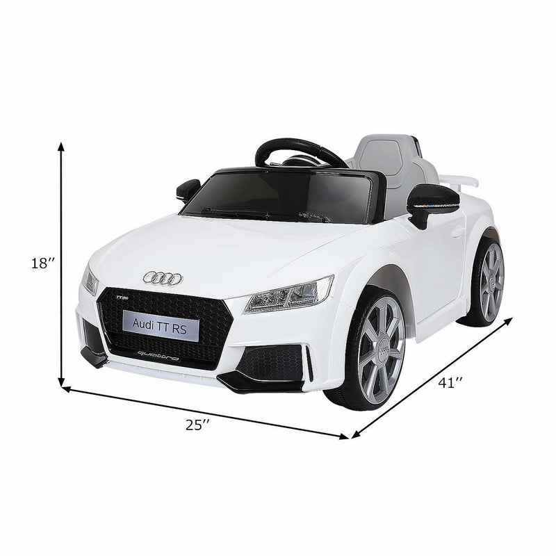 Load image into Gallery viewer, Licensed Audi TT RS Electric Ride-On Car for Kids with Remote Control and MP3 Player - White
