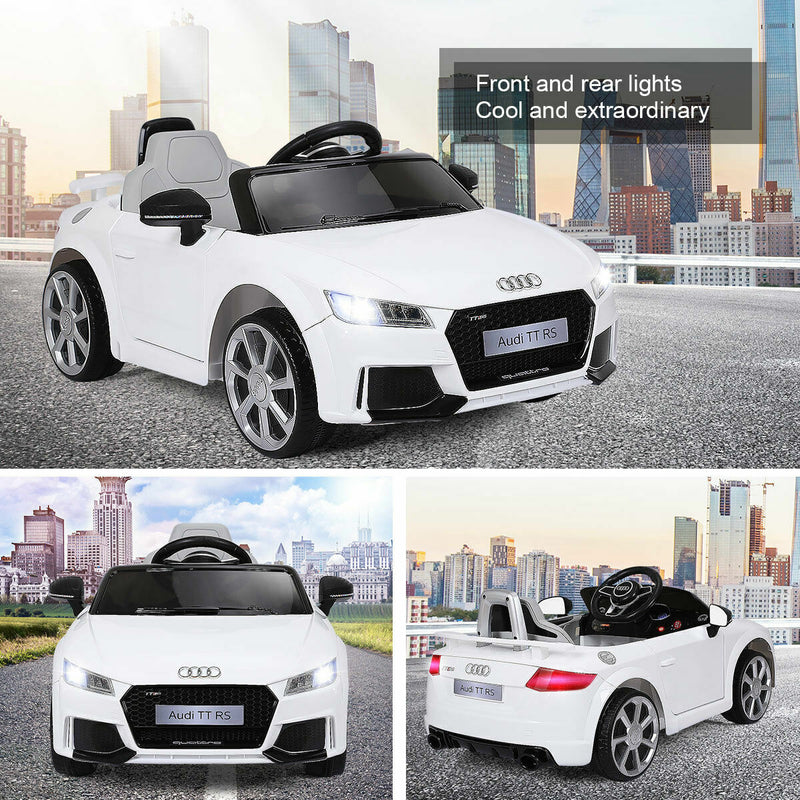 Load image into Gallery viewer, Licensed Audi TT RS Electric Ride-On Car for Kids with Remote Control and MP3 Player - White
