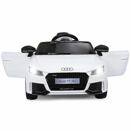 Licensed Audi TT RS Electric Ride-On Car for Kids with Remote Control and MP3 Player - White