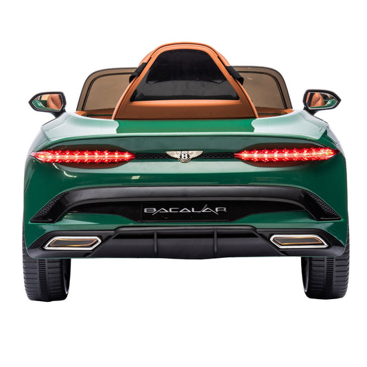 Licensed Bentley 2.4G Kids Ride On Car with Remote Control, 3 Speeds, and 12V Battery - Green