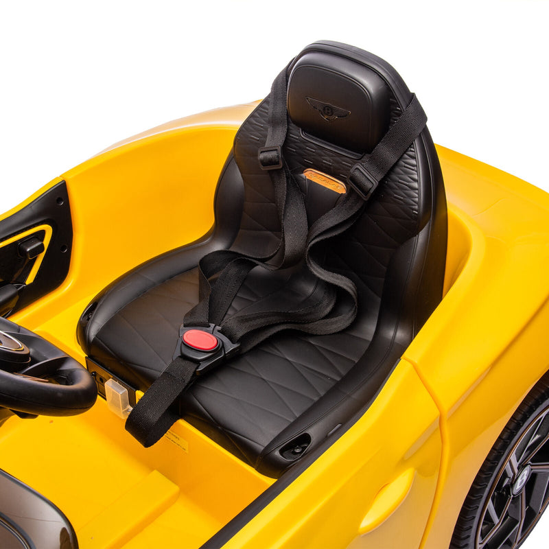 Load image into Gallery viewer, Licensed Bentley 2.4G Kids Ride On Car with Remote Control, 3 Speeds, and 12V Battery in Yellow
