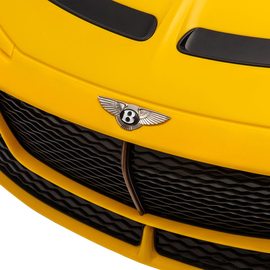 Licensed Bentley 2.4G Kids Ride On Car with Remote Control, 3 Speeds, and 12V Battery in Yellow