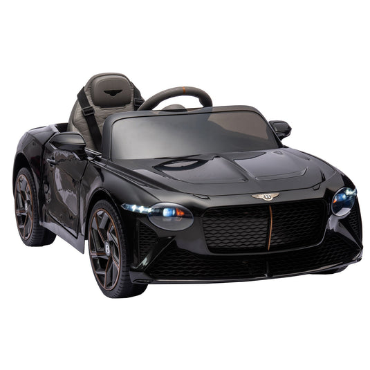 Licensed Bentley 2.4G RC Kids Ride On Car with 3 Speeds - Electric 12V 7A in Sleek Black