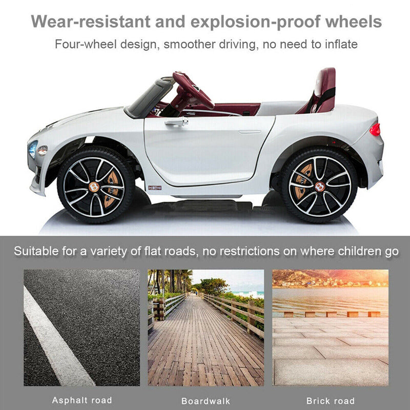 Load image into Gallery viewer, Electric Kids Ride-On Car with Remote Control, LED Lights, MP3 Player, and Bentley-Inspired Design - 12V

