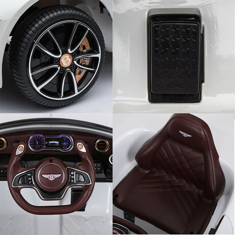 Load image into Gallery viewer, Electric Kids Ride-On Car with Remote Control, LED Lights, MP3 Player, and Bentley-Inspired Design - 12V
