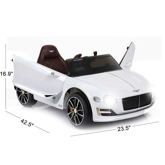 Electric Kids Ride-On Car with Remote Control, LED Lights, MP3 Player, and Bentley-Inspired Design - 12V