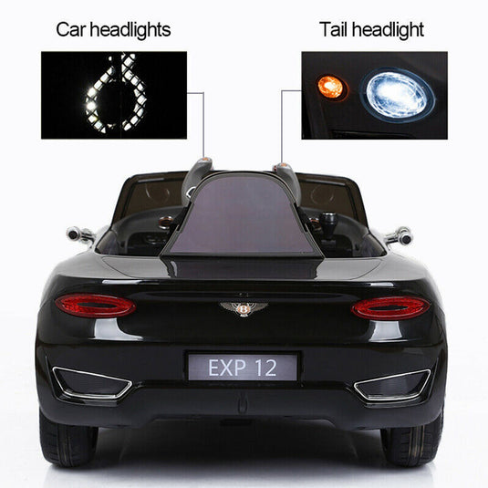 Bentley Style 12V Electric Ride On Toy Car with Remote Control and LED Lights