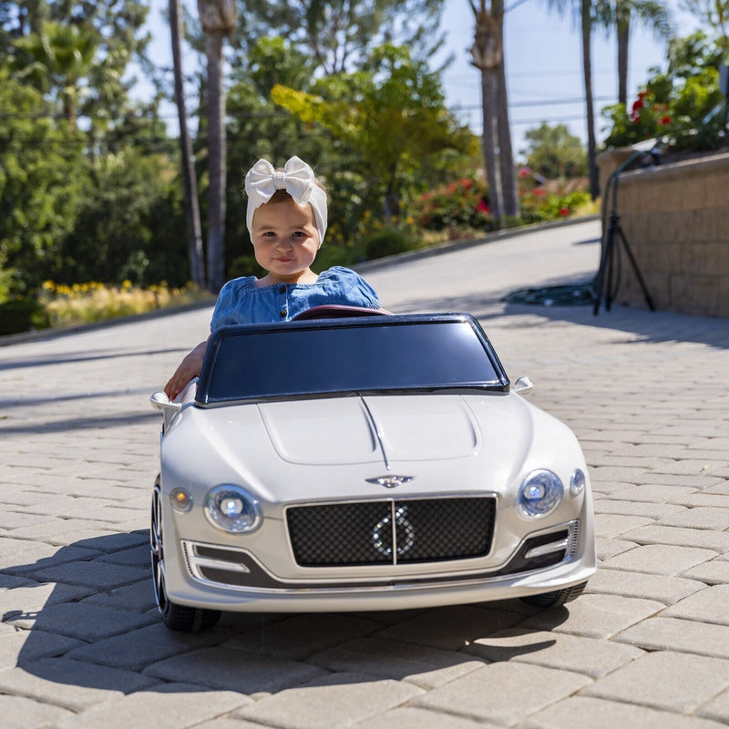 Load image into Gallery viewer, White Bentley Style Kids Electric Ride On Car with Remote Control - Perfect Gift for Little Drivers

