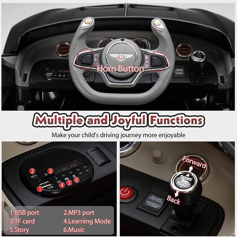 Load image into Gallery viewer, Bentley Style 12V Electric Kids Ride On Car with Remote Control - Perfect Gift for Children
