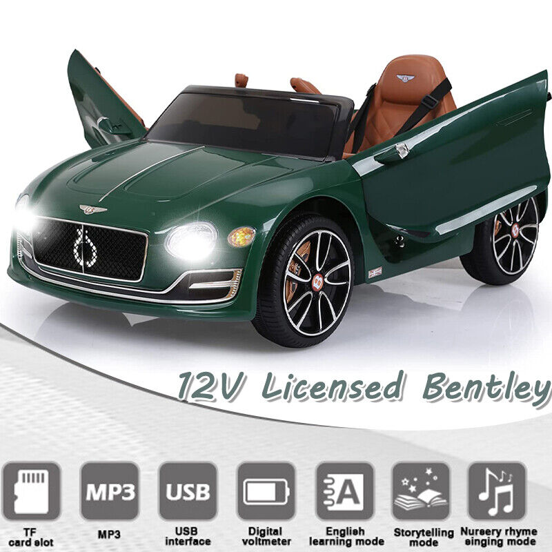 Load image into Gallery viewer, Licensed Bentley Style 12V Electric Ride-On Car with Remote Control and LED Lights - Green
