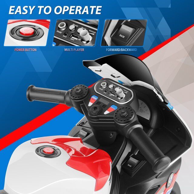 Load image into Gallery viewer, Licensed BMW 12V Battery Powered Electric Ride-On Motorcycle for Kids
