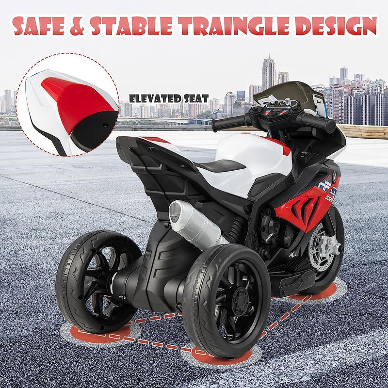 Load image into Gallery viewer, Licensed BMW 12V Battery Powered Ride-On Motorcycle for Kids with Headlights
