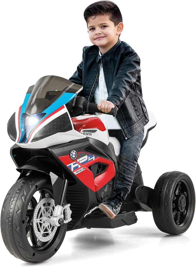 Load image into Gallery viewer, Licensed BMW 12V Battery Powered Ride-On Motorcycle for Kids with Headlights
