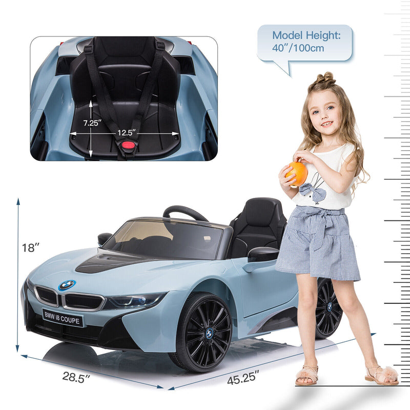 Load image into Gallery viewer, Licensed BMW i8 Style 12V Electric Ride-On Car for Kids with Remote Control, MP3 Player, and LED Lights
