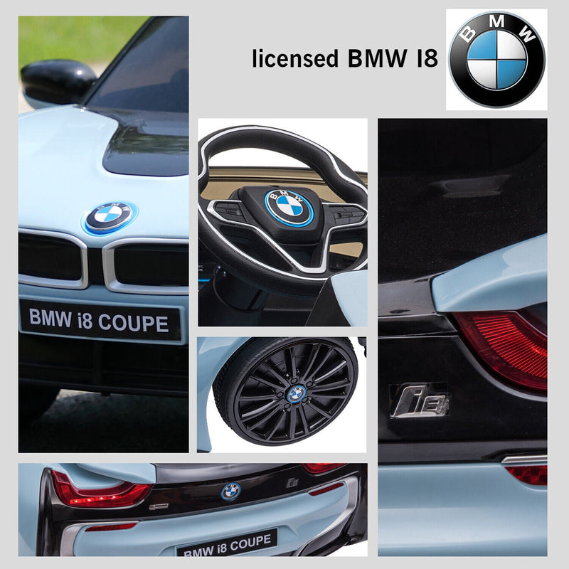 Load image into Gallery viewer, Licensed BMW i8 Style 12V Electric Ride-On Car for Kids with Remote Control, MP3 Player, and LED Lights
