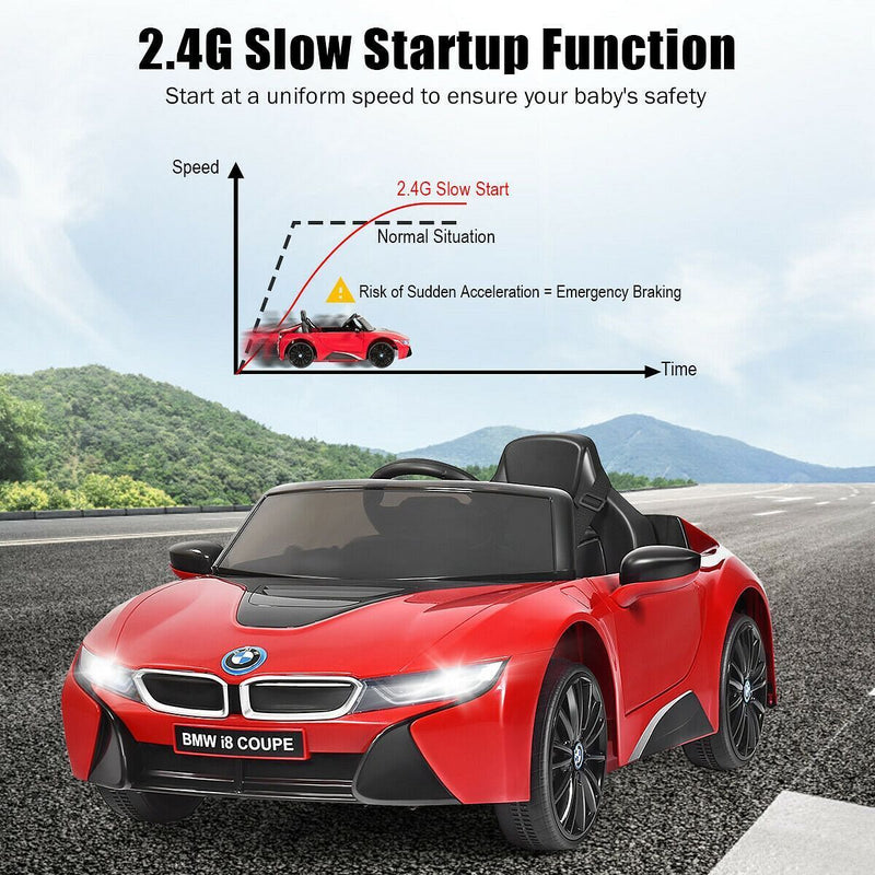 Load image into Gallery viewer, Licensed BMW Kids Ride On Car with Remote Control in Red - 12V Power
