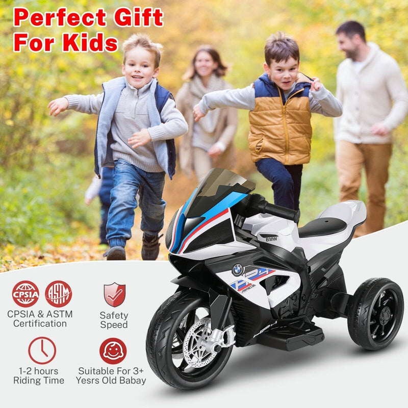 Load image into Gallery viewer, Licensed BMW 3-Wheel Ride-On Motorcycle for Kids with Music - 12V Battery Powered
