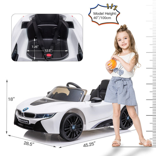 BMW I8 Coupe Style Electric Kids Ride-On Car 12V Battery Powered Toy
