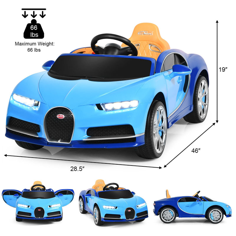 Load image into Gallery viewer, Licensed Bugatti Chiron Kids Ride On Car with RC, Music &amp; USB - 12V Blue
