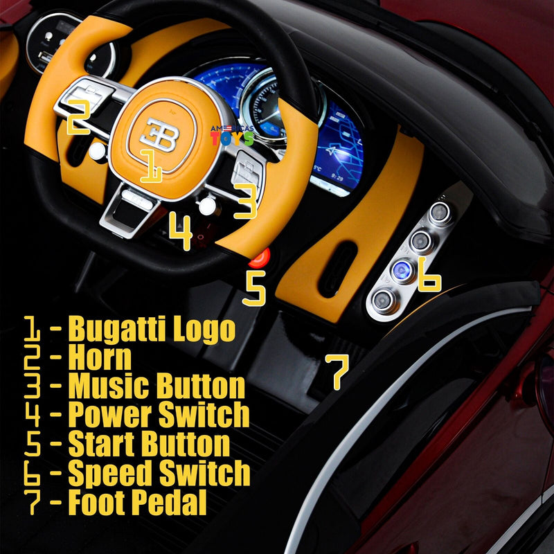 Load image into Gallery viewer, Licensed Bugatti R/C Car with Music, Leather Seat, and Multiple Color Options
