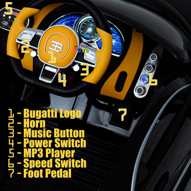Load image into Gallery viewer, Licensed Bugatti R/C Car with Music, Leather Seat, and Multiple Color Options
