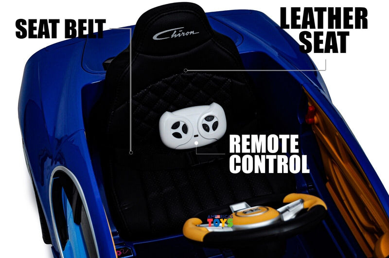 Load image into Gallery viewer, Licensed Bugatti R/C Car with Music, Leather Seat, and Multiple Color Options
