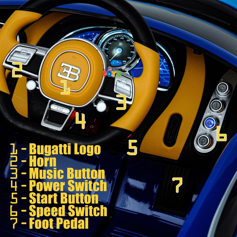 Load image into Gallery viewer, Licensed Bugatti R/C Car with Music, Leather Seat, and Multiple Color Options
