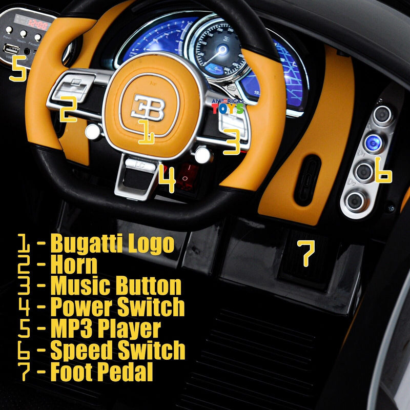 Load image into Gallery viewer, Licensed Bugatti R/C Car with Music, Leather Seat, and Multiple Color Options
