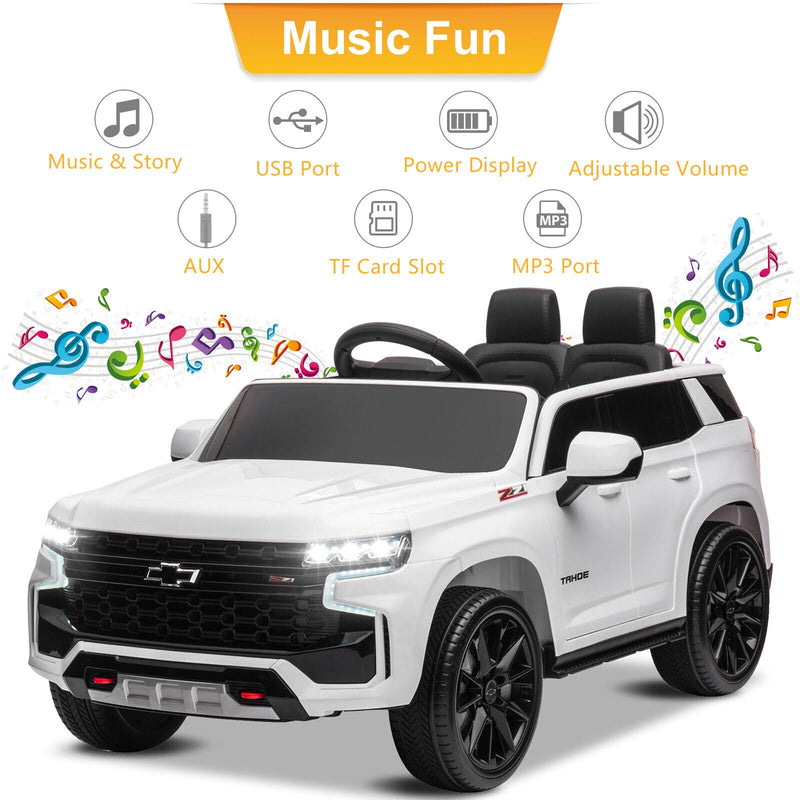 Load image into Gallery viewer, Licensed Chevrolet Silverado GMC 12V Ride-On Car Truck for Kids - White
