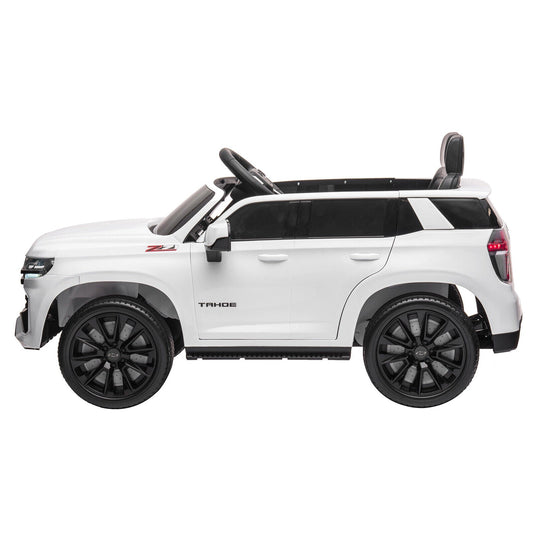 Licensed Chevrolet Silverado GMC 12V Ride-On Car Truck for Kids - White