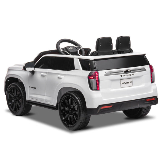 Licensed Chevrolet Silverado GMC 12V Ride-On Car Truck for Kids - White