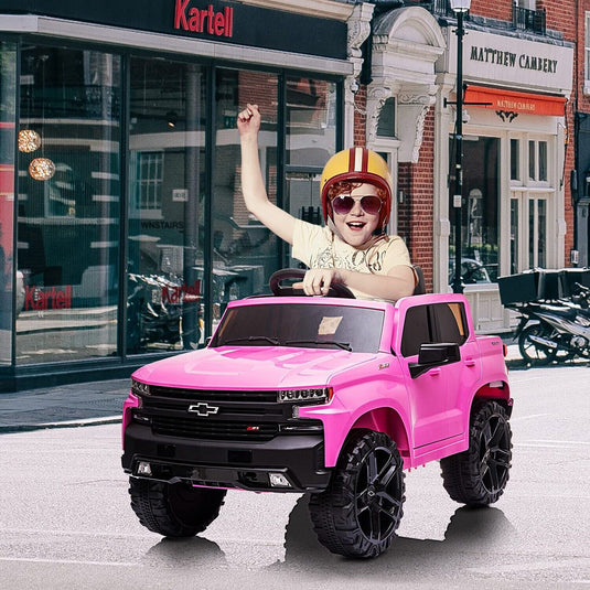 Licensed Chevrolet Silverado GMC 12V Ride-On Pink Car Truck for Kids