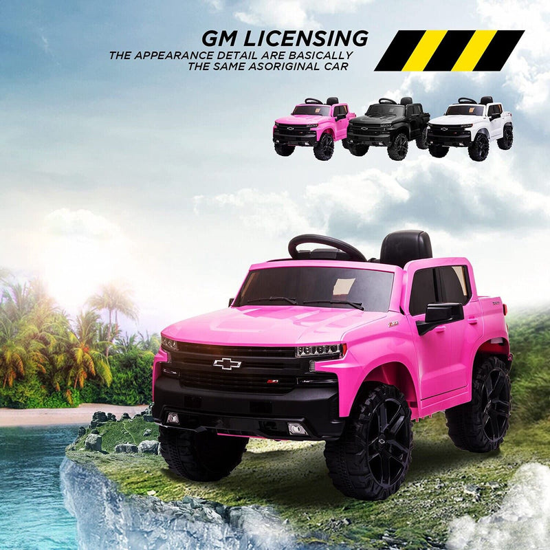 Load image into Gallery viewer, Licensed Chevrolet Silverado GMC 12V Ride-On Pink Car Truck for Kids
