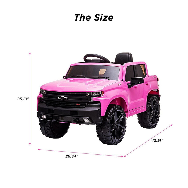 Load image into Gallery viewer, Rev Up the Fun with the 12V Licensed Chevrolet Silverado GMC Kid&#39;s Pink Car Truck
