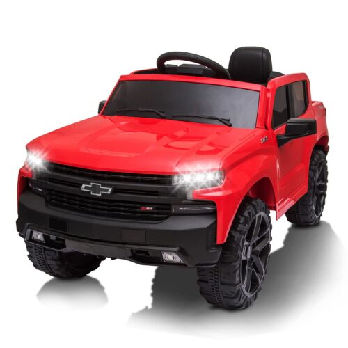 Load image into Gallery viewer, Licensed Chevrolet Silverado GMC Kids&#39; 12V Battery-Powered Ride-On Truck in Red
