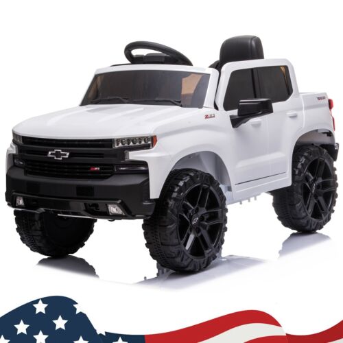 Load image into Gallery viewer, Licensed Chevrolet Silverado GMC White 12V Battery Powered Ride-On Truck for Kids
