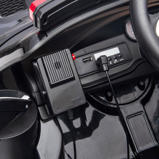 Licensed Dodge Charger 12V Ride-On Police Car with 3 Speeds and Bluetooth Connectivity