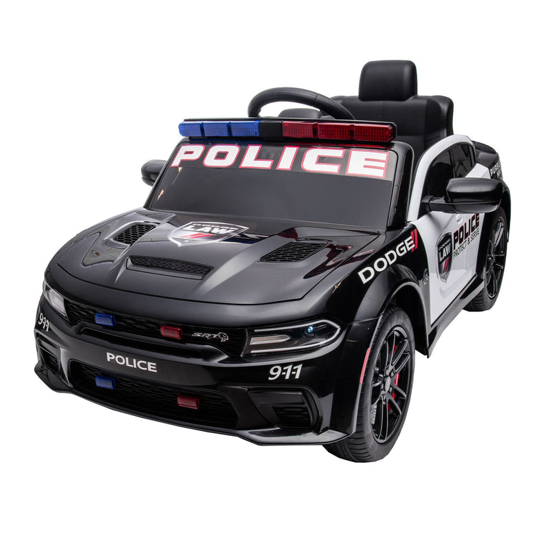Load image into Gallery viewer, Licensed Dodge Charger 12V Ride-On Police Car with 3 Speeds and Bluetooth Connectivity
