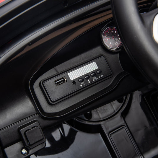 Licensed Dodge Charger 12V Ride-On Police Car with 3 Speeds and Bluetooth Connectivity