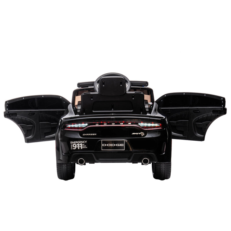 Load image into Gallery viewer, Licensed Dodge Charger 12V Ride-On Police Car with 3 Speeds and Bluetooth Connectivity
