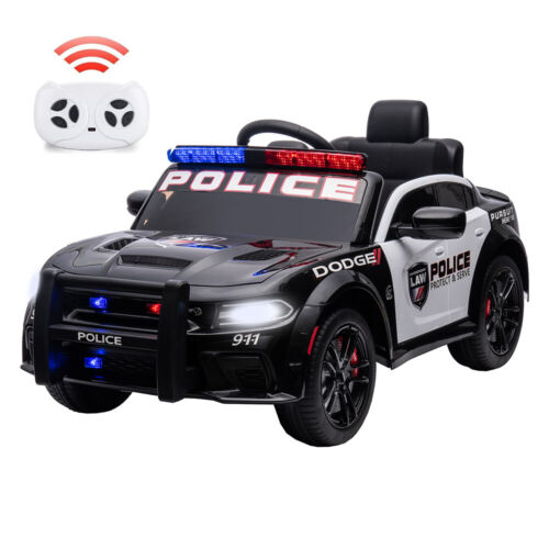 Load image into Gallery viewer, Licensed Dodge Charger Police Sports Car for Kids with LED Lights, USB and MP3 Capabilities - 12V
