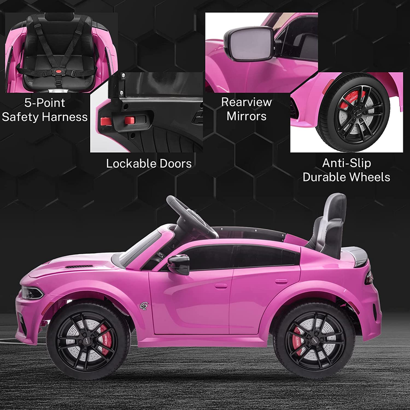 Load image into Gallery viewer, Licensed Dodge Charger SRT Hellcat 12V Electric Ride-On Car for Kids with 7Ah Battery
