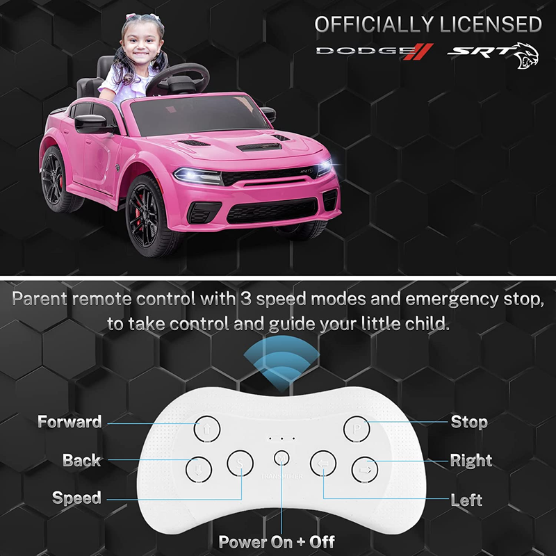 Load image into Gallery viewer, Licensed Dodge Charger SRT Hellcat 12V Electric Ride-On Car for Kids with 7Ah Battery
