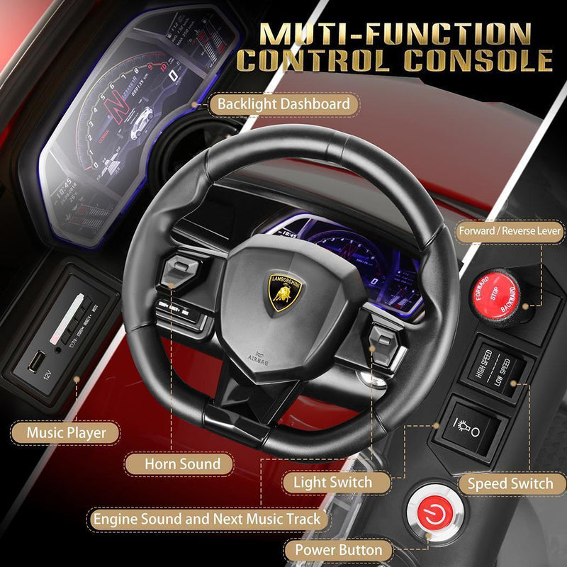 Load image into Gallery viewer, Licensed Lamborghini Ride-On Car for Kids with Hydraulic Doors - 12V 2×35W - Perfect Gift Toy
