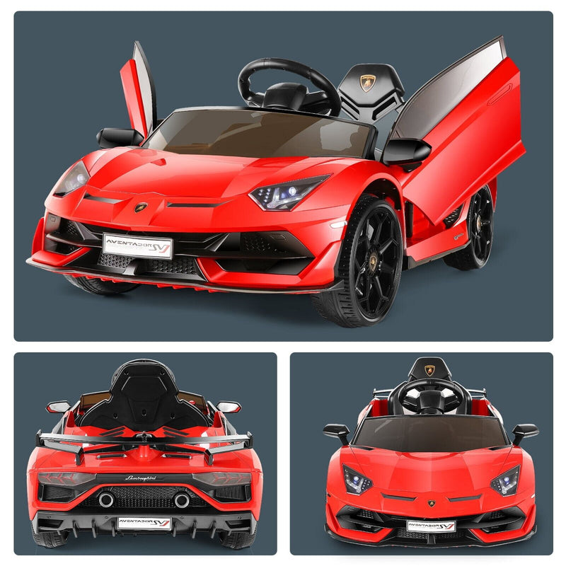 Load image into Gallery viewer, Red Lamborghini Electric Ride On Car for Kids - 12V Battery Powered Toy with 70W Motor
