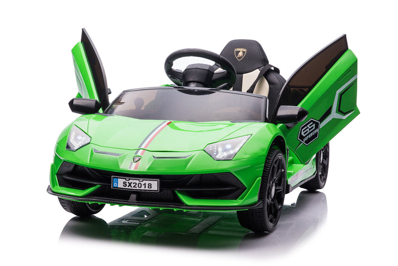 Load image into Gallery viewer, Licensed Lamborghini Aventador 12V Battery Powered Ride-On Sports Car Toy
