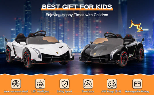 Licensed Lamborghini Electric Car for Kids with Remote Control - Perfect Gift for Young Drivers!