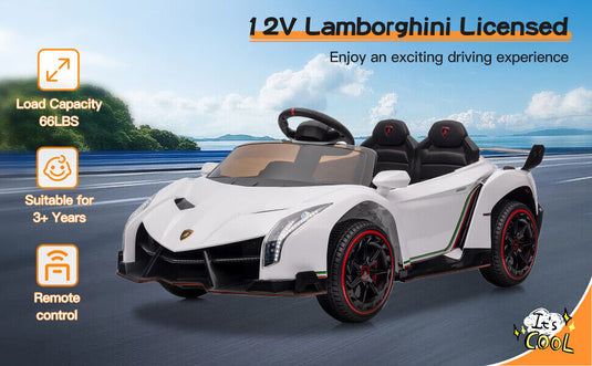 Licensed Lamborghini Veneno 12V Electric Ride-On Car for Kids with Remote Control